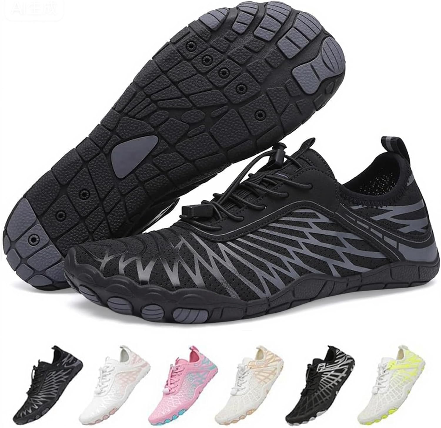 Hiking Barefoot Shoes Womens Men, Wide Toe Non-Slip Water Shoes for Men/Women, Athletic Footwear Trail Running Sneakers Unisex