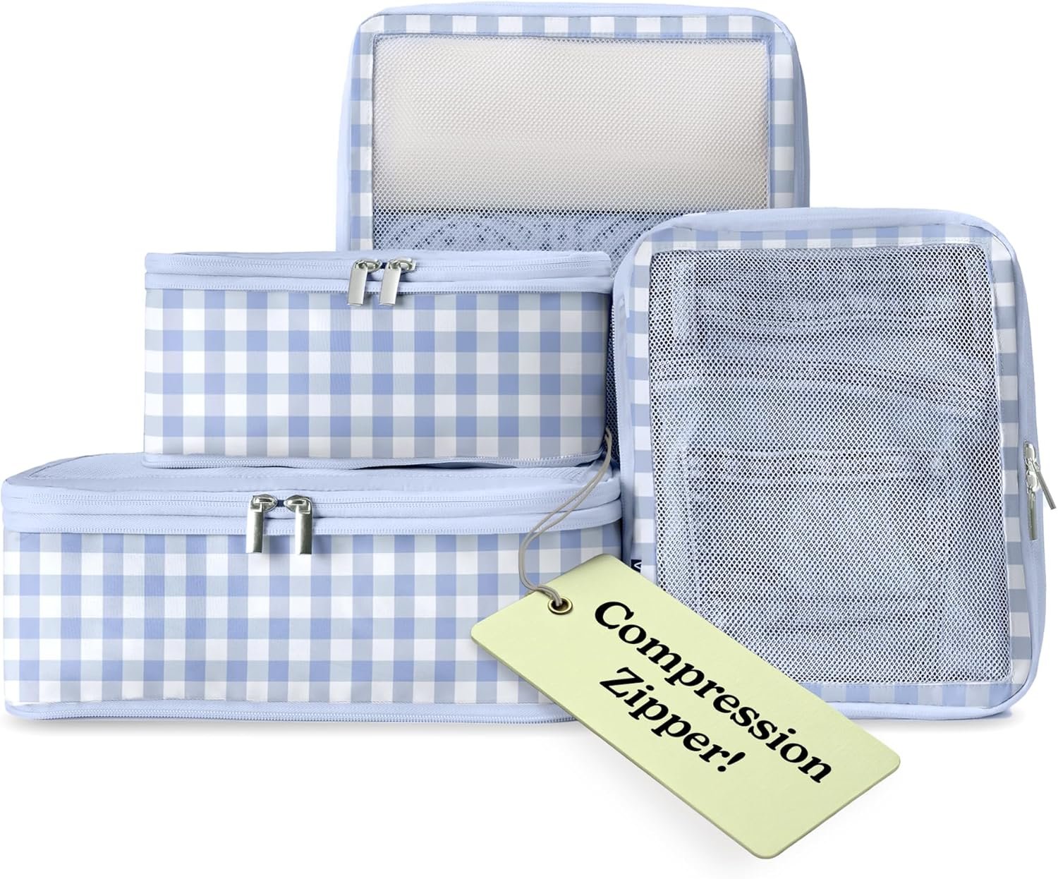 Vandel Space-Saving Compression Packing Cubes for Women, Men, Compressible Carry On Suit Case Organizer Luggage Packing Cubes for Travel Organizer Bags for Luggage and Backpacks, Suitcase Cube