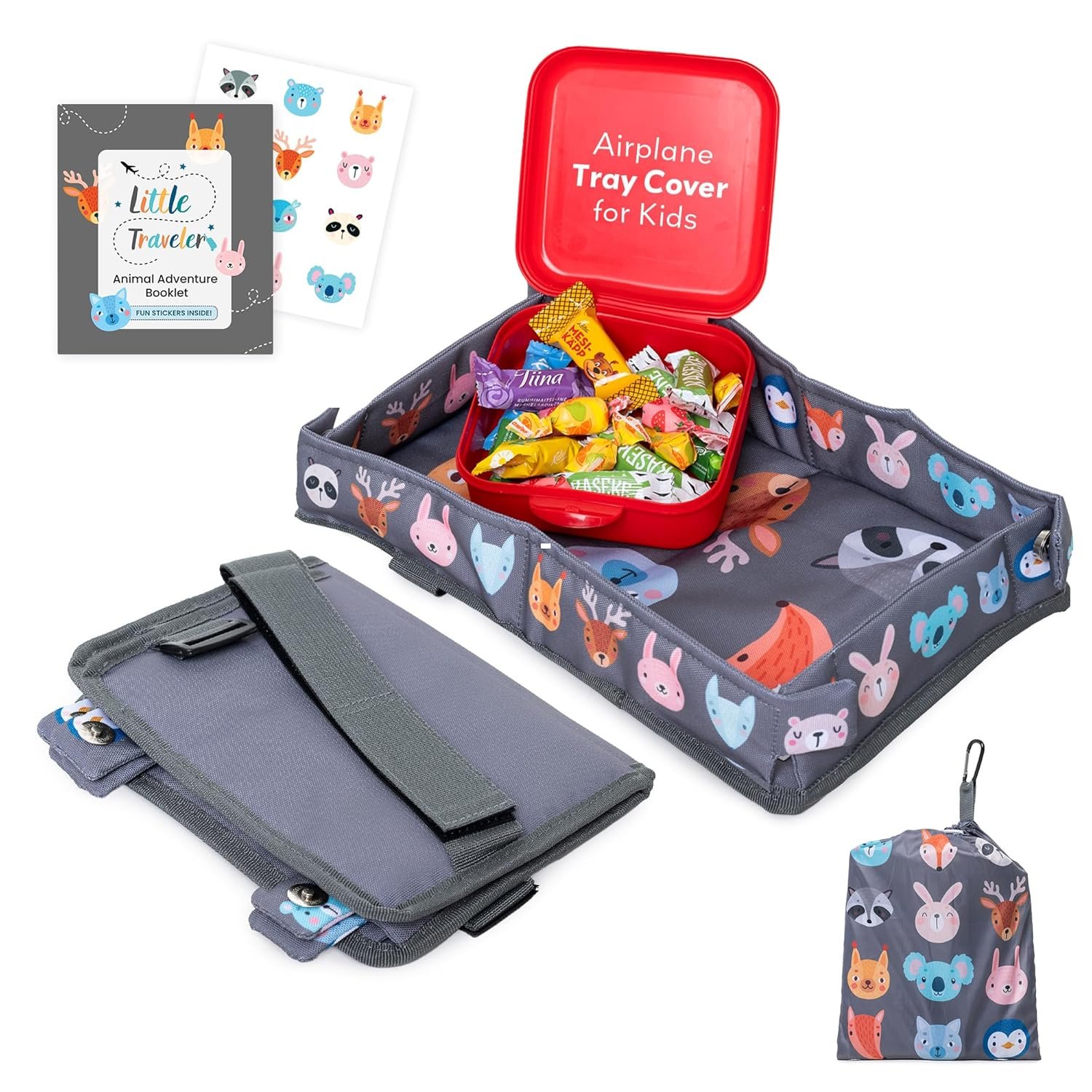 Airplane Tray Table Cover – Universal Fit & Easy Setup – Airplane Tray Cover Kids – Use in Buses, Trains, High Chairs I Plane Travel Essentials for Kids