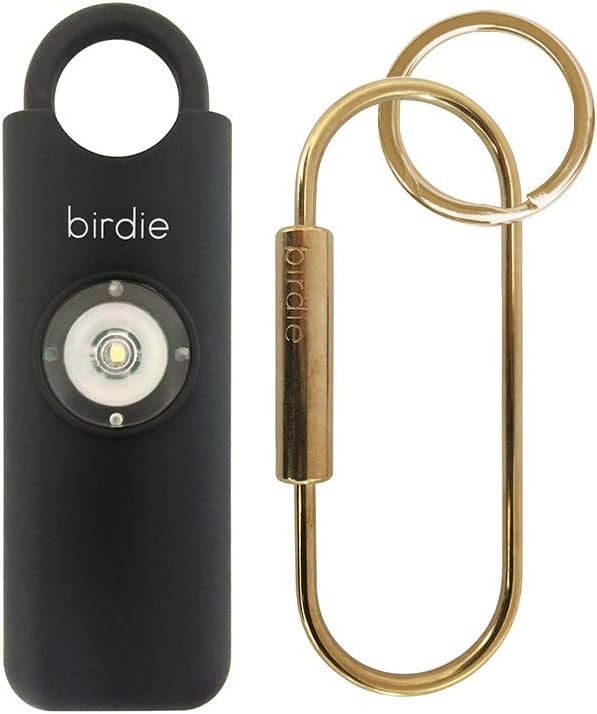 She’s Birdie–The Original Personal Safety Alarm for Women by Women–Loud Siren, Strobe Light and Key Chain in a Variety of Colors (Charcoal)