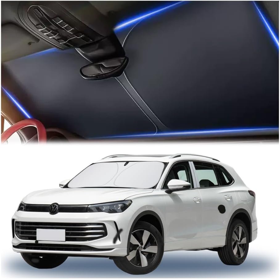 300T Thickened Sunshade for Car Windshield,Windshield Sun Shade for Blocking 99% Sunlight & Heat,Summer Car Essentials Sun Cover for Car Windshield Fits,Truck,SUV (XL: 59×31.5 inch)