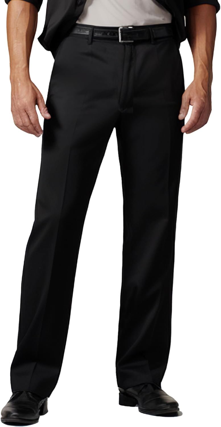 Men’s Cozy Hidden Expandable Waist Dress Pants | Premium Stretch Texture Weave Work to Weekend Pants