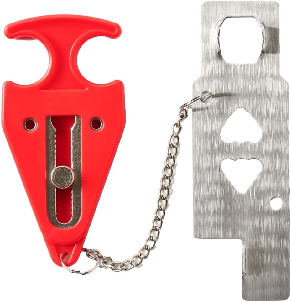 Master Lock Portable Door Lock for Travelers at Hotel, Apartment, Front Entry Security with Stopping Protection