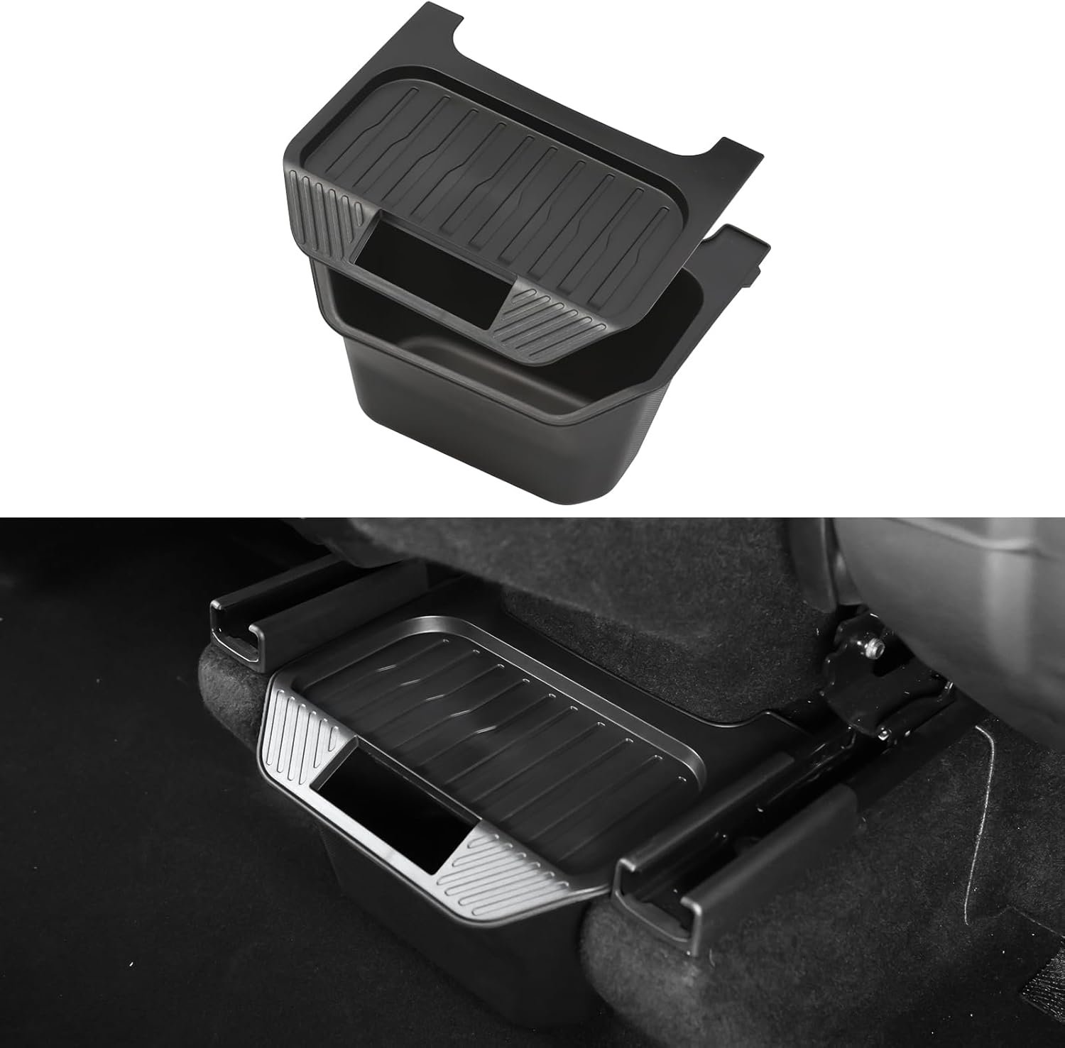Shademax Custom for 2025 2026 Tesla Model Y Trash Can, Model Y Juniper Rear Center Console Organizer with Lid Cover, Backseat Storage Box Garbage Can Bin for 2026 Model Y Juniper Launch Accessories