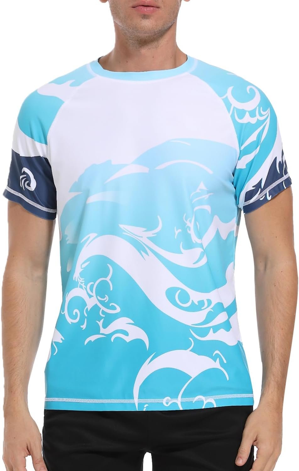 VAYAGER Men’s Swim Shirts Rash Guard UPF 50+ T Shirts Quick Dry Loose Fit Water Surfing Shirt