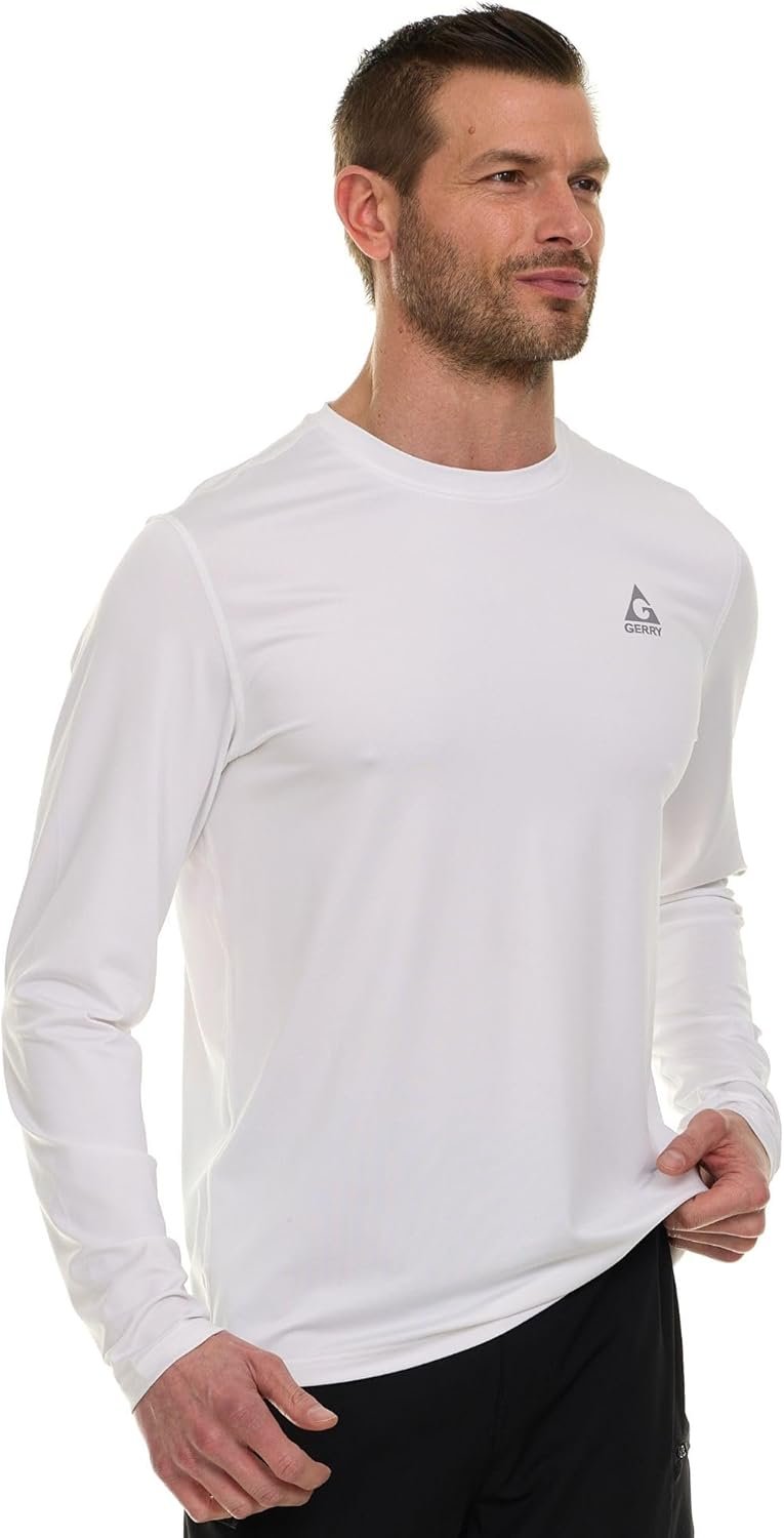 Gerry Rash Guard for Men, Long Sleeve Mens Swim Shirt, Fishing Hiking UPF+ 50 UV Protection