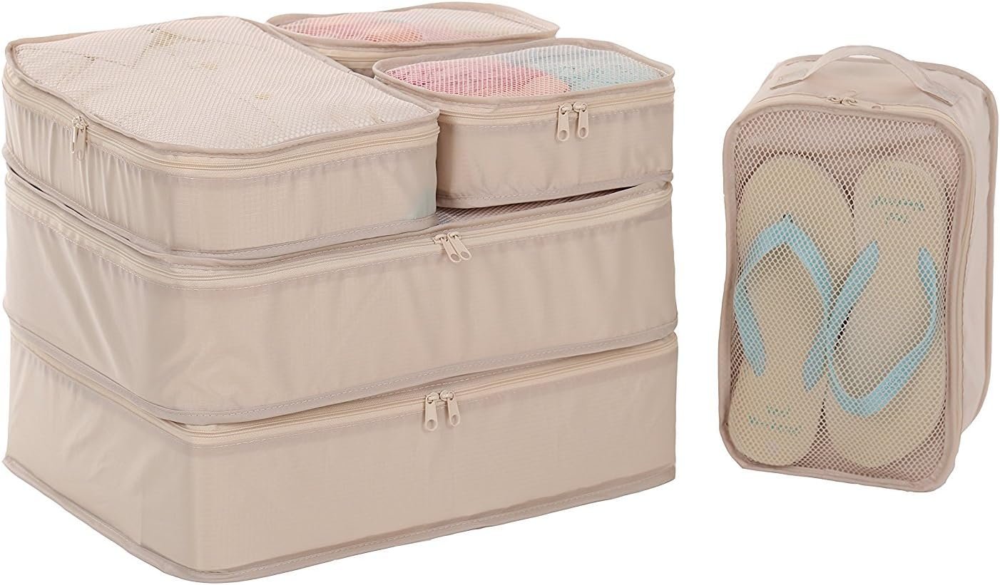 JJ POWER Travel Packing Cubes, Luggage Organizers with Shoe Bag