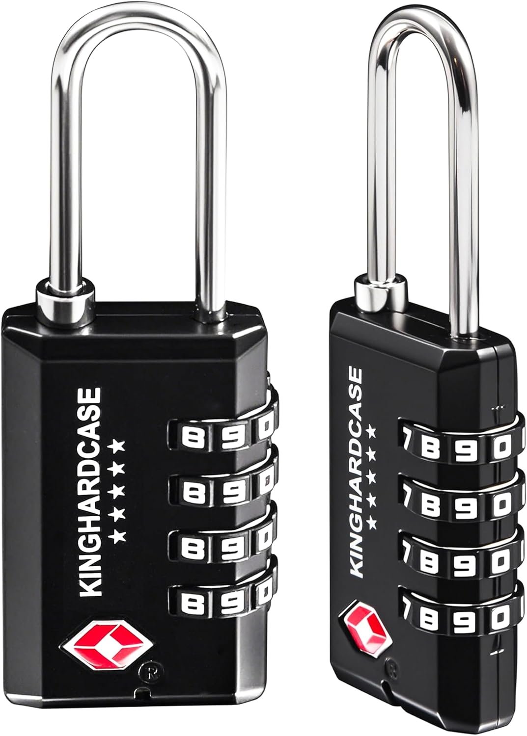 2 Pack TSA Approved Gun Locks, 4 Digit Combination Locks for Gun Case, Ammo Box, Rifle Bag, Luggage, Durable Resettable Locks with Locking Hook, Zinc Alloy, Travel Security