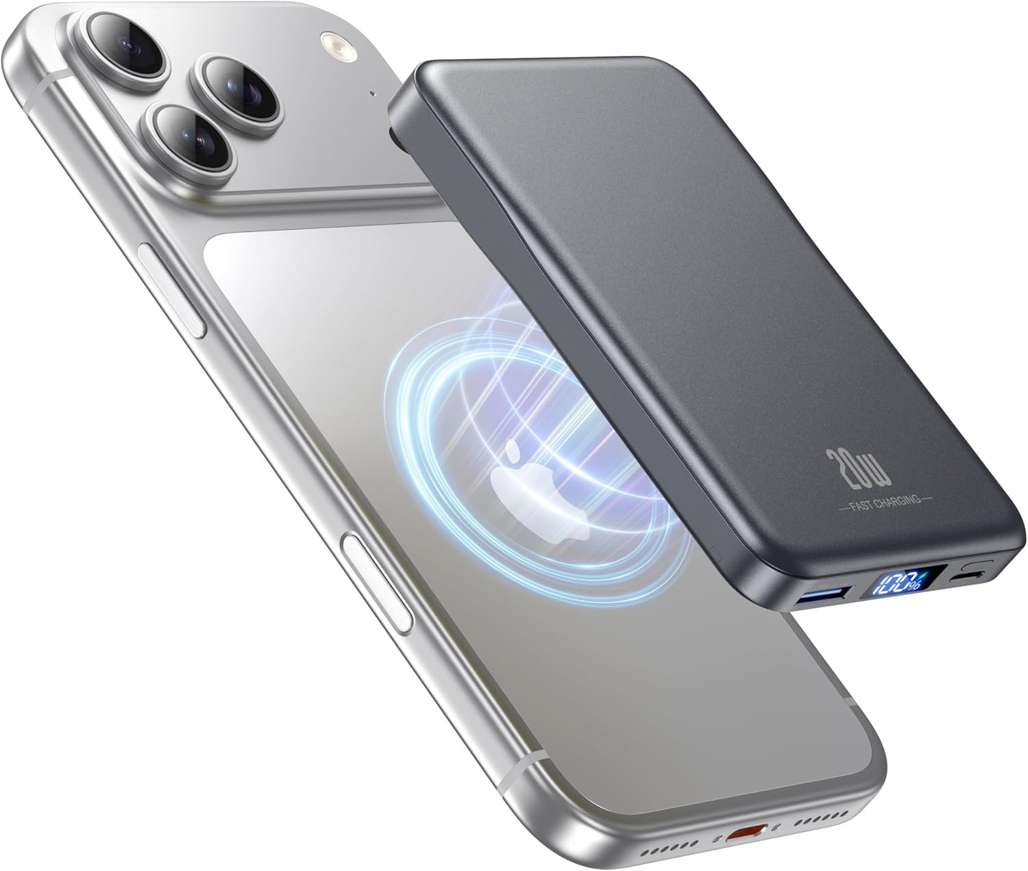 Magnetic Portable Charger, 10000mAh Power Bank, 20W Fast Charging for Magsafe Battery Pack, Travel Essential Wireless Charger Compatible with iPhone 17/16/15/14/13/12 Pro/Max/Air/Plus Series, Samsung