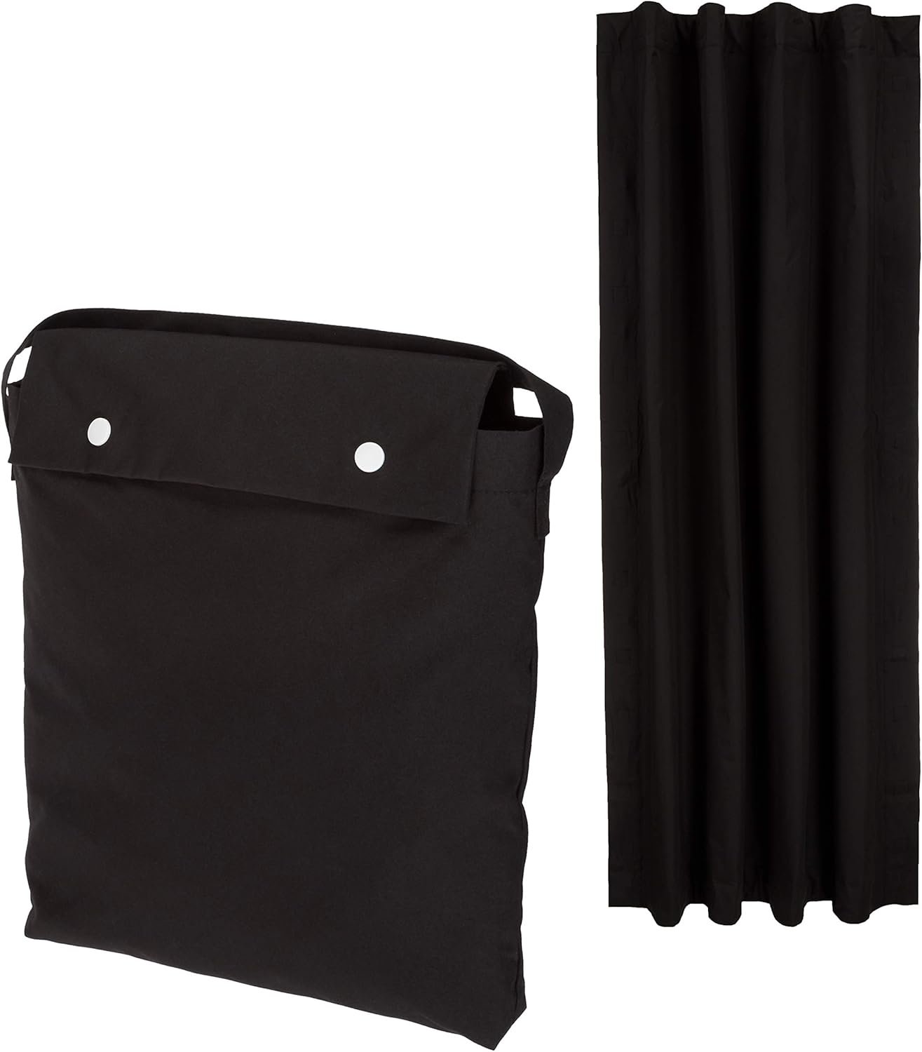 Amazon Basics Portable Blackout Curtain Shade with Suction Cups, 50″ W x 78″L, 1-Pack, Black