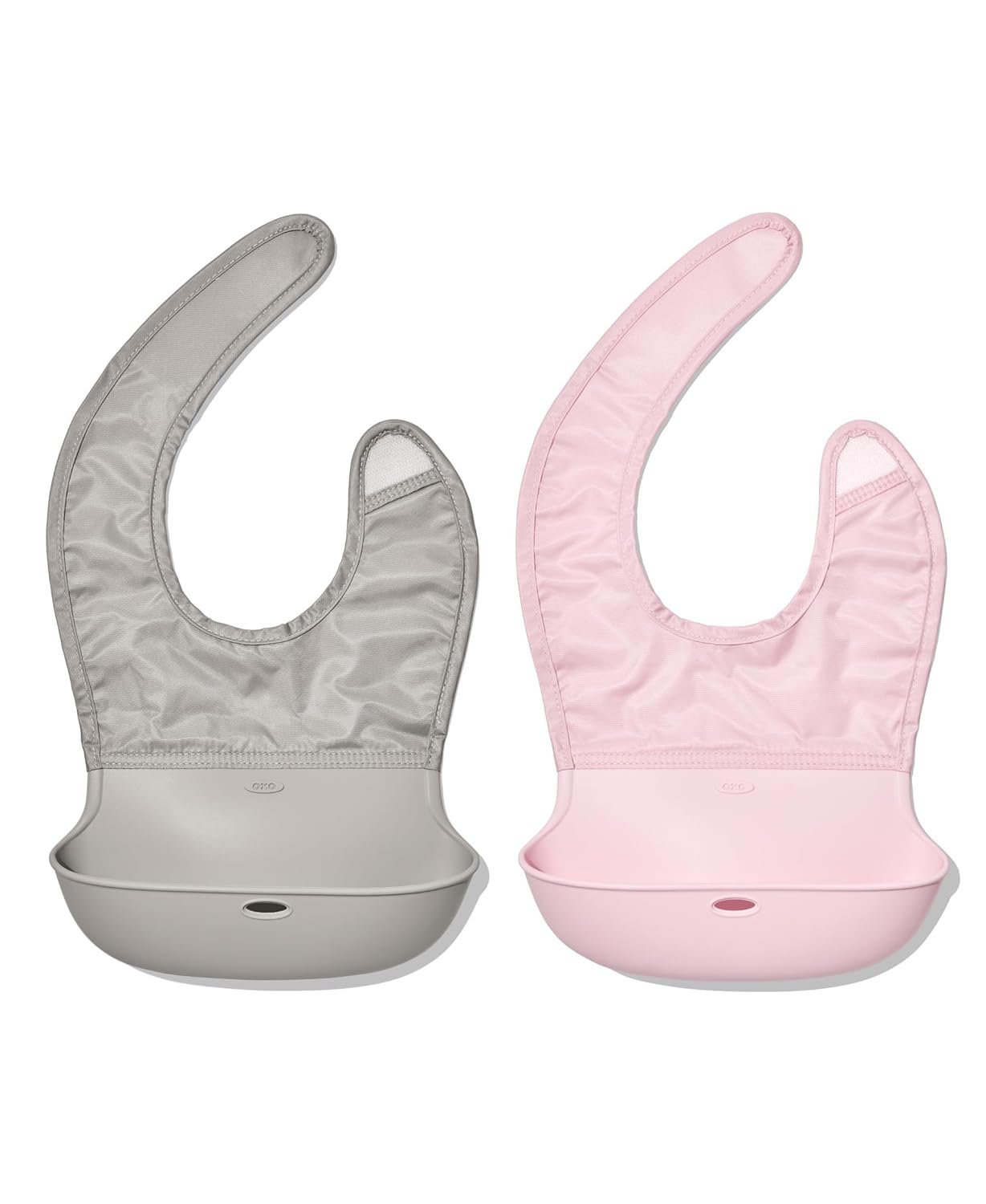 OXO Tot Roll-Up Bib – 2 Pack – Drizzle and Blossom