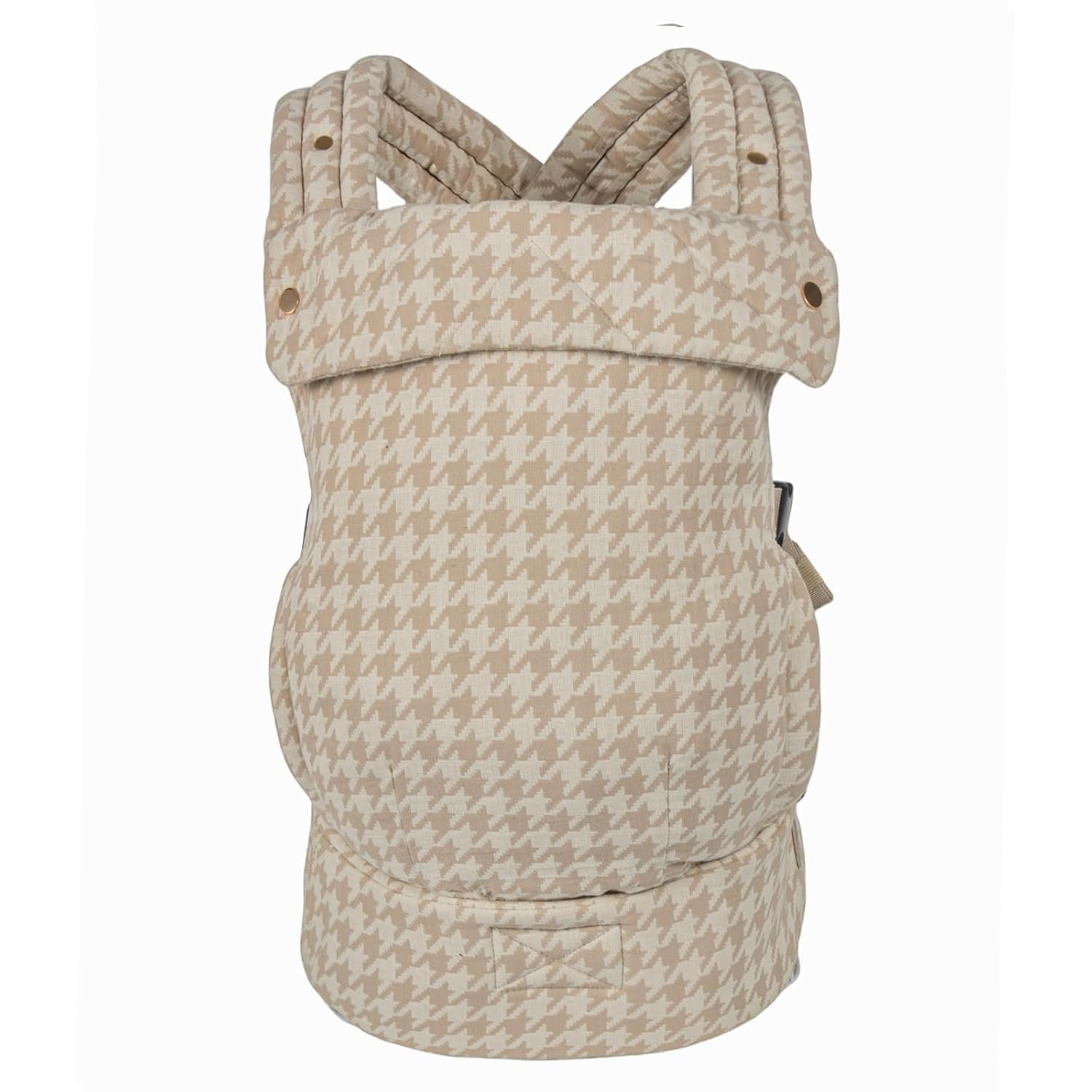 Baby Carrier for Newborns to Toddlers, 2025 Upgraded Houndstooth Adjustable Soft Cotton Linen Carrier, 4-in -1 Lightweight Front and Back Ergonomic Baby Holder Carrier