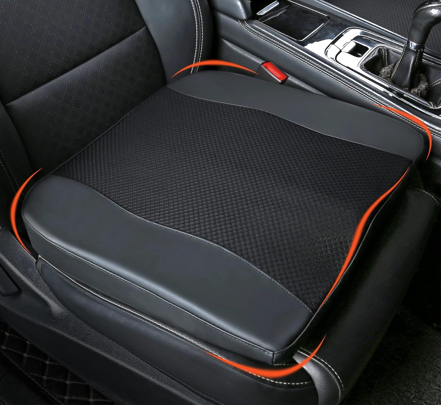 Car Seat Cushion, Comfort Memory Foam Car Cushions for Driving – Sciatica & Lower Back Pain Relief, Driver Seat Pillow for Auto, Office Chair, Wheelchair – Black