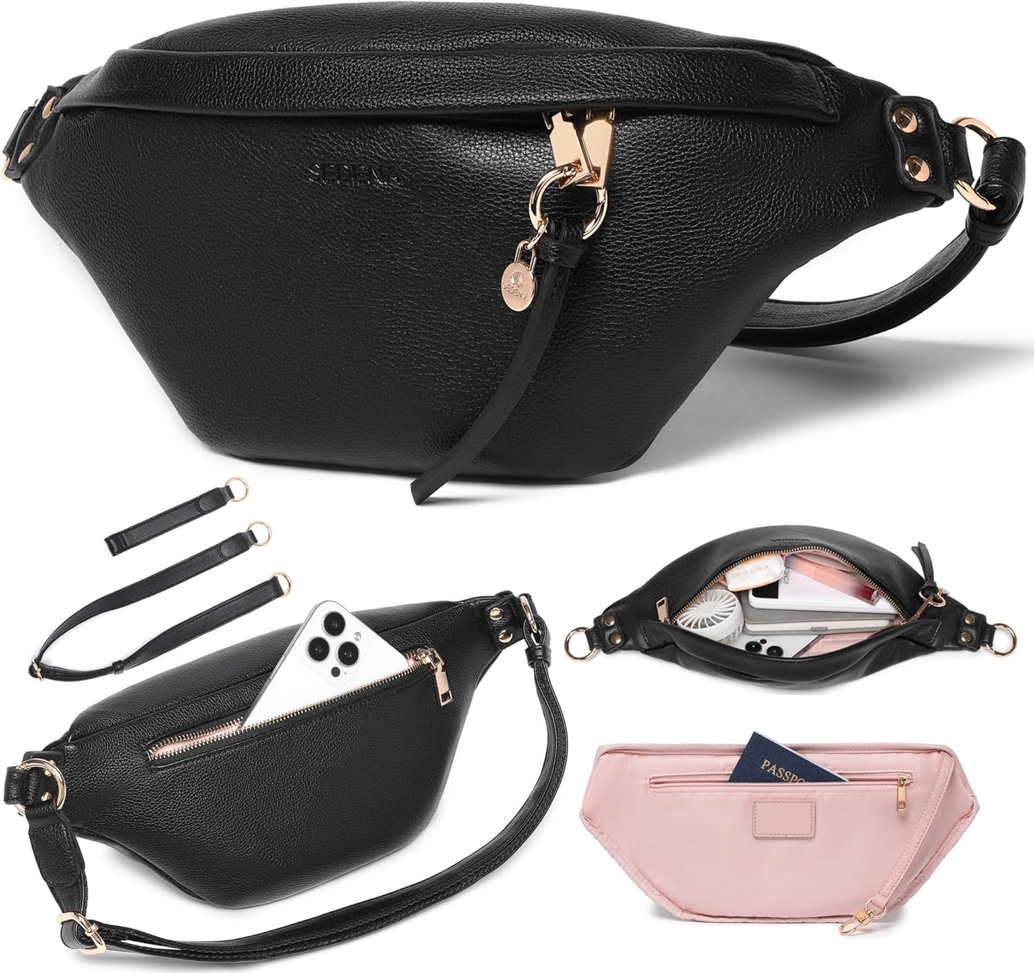 Anti Pickpocket Bag – Ivory RFID Crossbody Bag for Travel, Adjustable Strap Multiple Compartments Anti Theft Crossbody Bags for Women Travel Size Essentials Crossbody Bags for Women Large Size