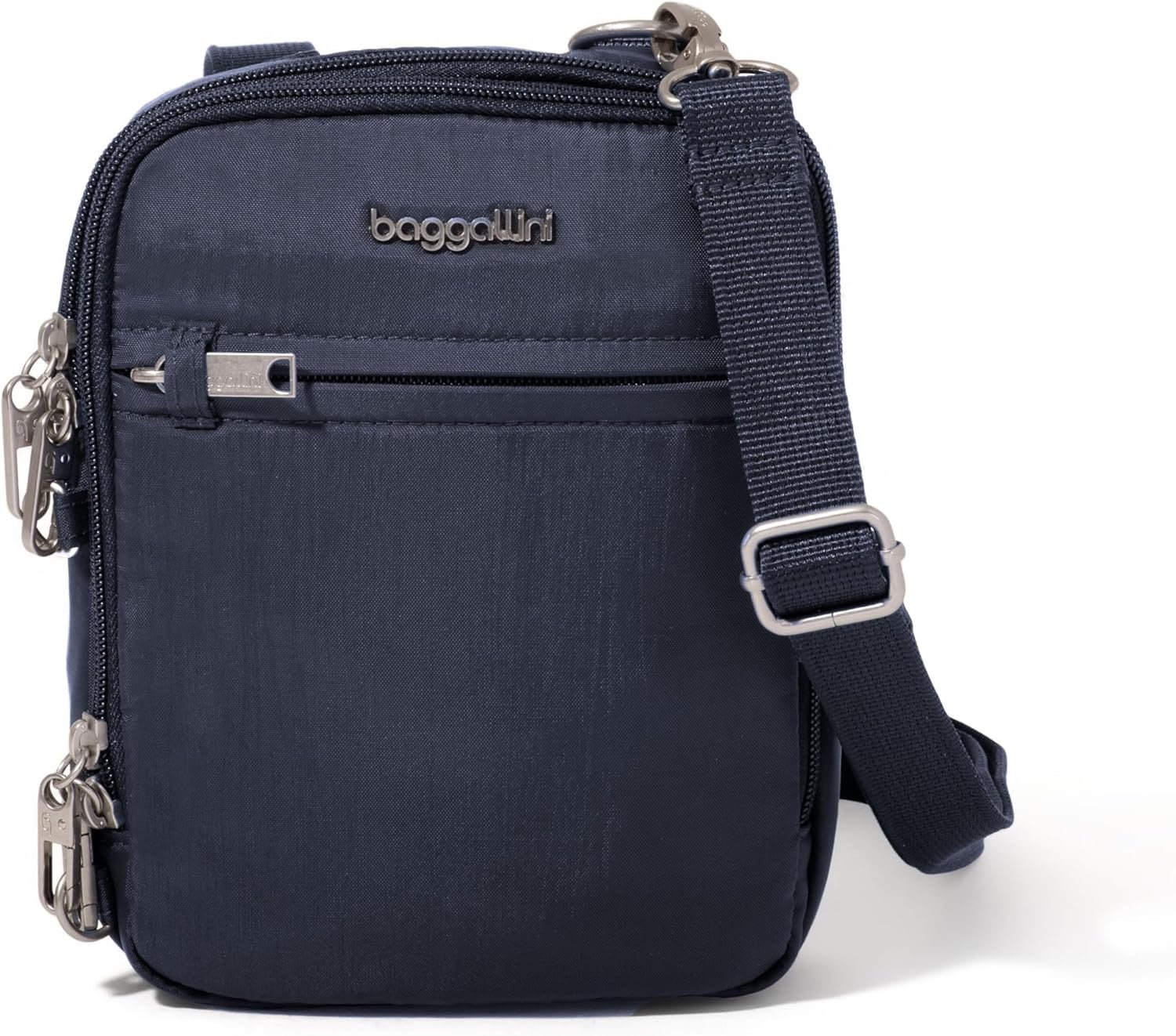 Baggallini Securtex® Anti-theft Mini Everything Crossbody Bag, 6.3″x8.25″ Rfid, Locking Zippers & Cut-resistant Strap