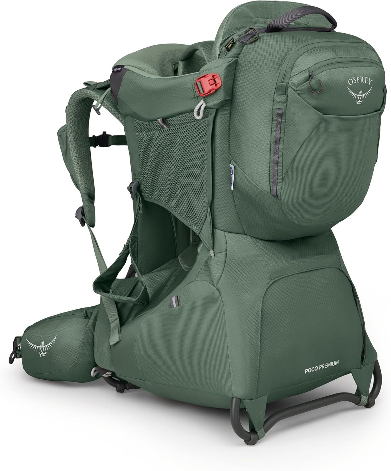 Osprey Poco Premium Child Carrier Backpack – Deluxe Kid Carrier for Hiking with Built-in Sunshade, Removable Daypack, and Adjustable Fit – Premium Comfort for Parent and Child