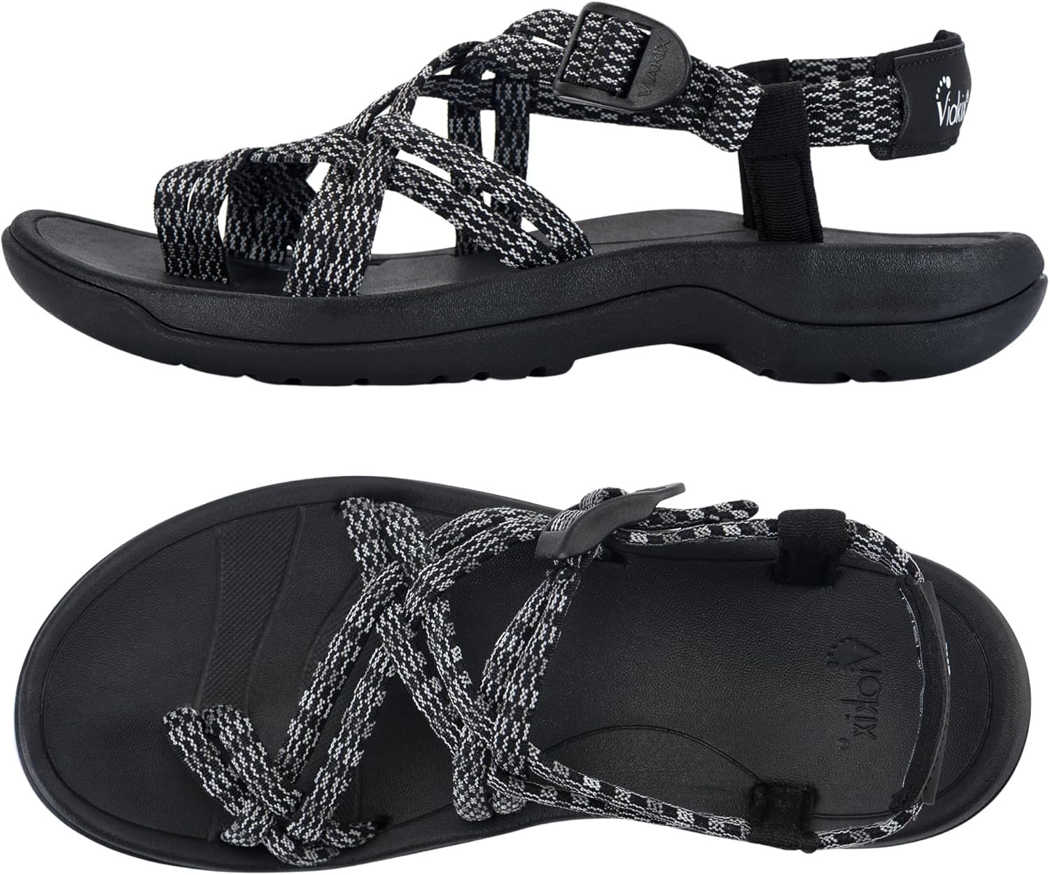 Viakix Womens Walking Sandals: Cute Stylish Comfy Athletic Sport Outdoor Hiking Sandal for Trekking Water Outdoor Beach With Arch Support for Womens Ladies