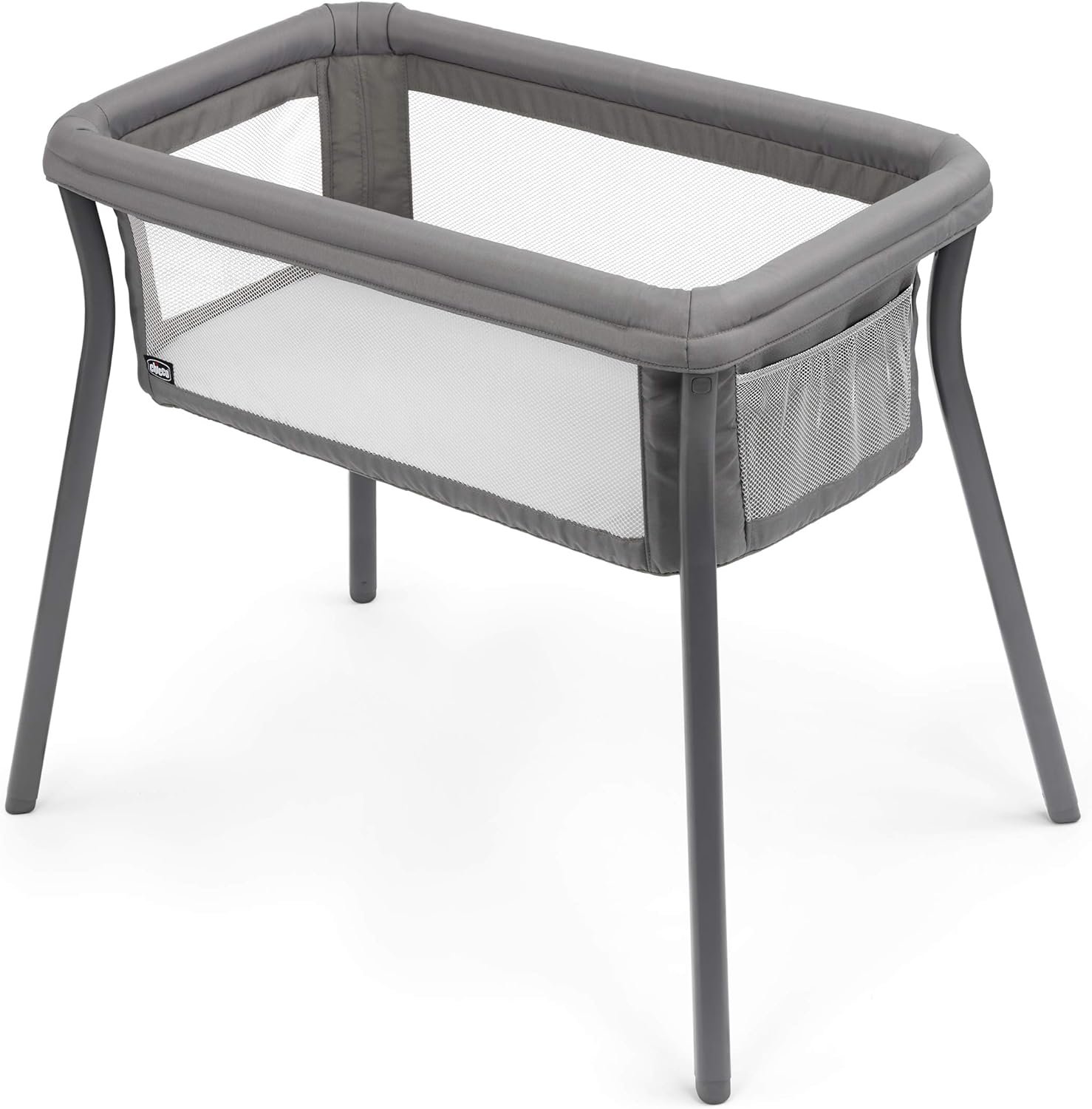 Chicco LullaGo Anywhere Portable Bassinet, Lightweight, Space-Saving with Waterproof Mattress and Fitted Sheet, Travel-Friendly, Includes Carry Bag | Sandstone/Grey