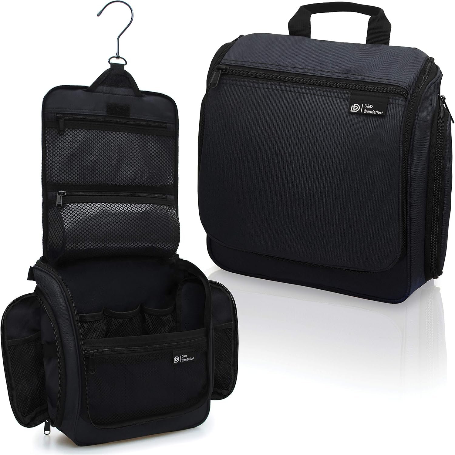 DD D&D Wanderlust D&D Hanging Travel Toiletry Bag for Men and Women – Cosmetics, Makeup and Toiletries Organizer Kit with 10 Compartments