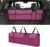 BELOMI Car Trunk Organizer, Auto Waterproof Sturdy Backseat Hanging Large Storage Collapsible Cargo Bag with Anti-Slip Adjustable Strip&4 Pockets, Vehicle Interior Accessories(Purple)