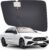 [2025 Upgrade] Coverado Windshield Sun Shade, UPF80+ Sunshade for Car Windshield Blocks Heat & UV Rays, Thickened Vinyl Coating Keep Cool Protect Interior, M 57”x32” for Sedans/SUVs