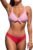CUPSHE Women’s Two Piece Bikini Set Floral Print Knot Bunny Tie