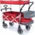 Creative Outdoor Distributor Push Pull Wagon for Kids, Foldable with Sun/Rain Shade (RED)