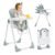 Foldable High Chair for 6-36 Months Old Baby and Toddler, Easy Clean Baby High Chair with Removable Tray, Lightweight Folding Chairs, 5-Point Safety Harness, Multiple Recline Positions (Green)