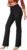 Stretch Wide Leg Dress Pants Women Wrinkle Free Adjustable Waisted Business Work Office Trousers Casual Slacks