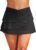 Zmart Women High Waisted Swim Skirt — V Cut Layer Ruffle Crossover Skorts Swimsuit Bathing Suit Bottoms with Shorts