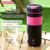 Travel Electric Kettle Portable Mini Kettle, Small Hot Water Boiler, 304 Stainless Steel, Fast Boiling Water with Auto Shut-Off and Boil Dry Protection 350ML, Heating Cup, Black, Temperature Display