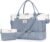ETRONIK Weekender Bags for Women, Personal Item Travel Bag with Shoe Compartment, Carry On Overnight Bag with Toiletry Bag, Gym Bag with Wet Pocket, Duffel Bag for Travel, Sports, Hospital Blue&White
