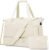 ETRONIK Gym Bag for Women, Personal Item Travel Bag with Shoes Compartment, Weekender Overnight Duffel Bag with Wet Pocket & USB Charging Port, Carry On Bag for Women, Travel, Gym, Weekend (Beige)
