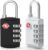 TSA Luggage Locks, [2 Piece] Diyife TSA Approved Lock, 4 Digit Security Suitcase Padlocks, Luggage Locks, Combination Padlocks with Alloy Body for Travel, Lockers, Bags, Suitcase (Black+Siliver)
