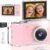 4K Digital Camera,Autofocus 48MP 1080P HD Video Selfie Camera with 180° Flip Screen Pink Digital Camera 8X Zoom Anti Shake Compact Cameras for Photography,32GB TF Card for Teens Beginner