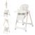 6-in-1 Convertible High Chair with Rocker | Baby High Chair for Newborn to Toddler (0-3 Years) | Adjustable, Foldable & Easy-Clean with Dishwasher Safe Tray & Tool-Free Assembly,White