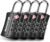 4 Pack TSA Approved Travel Luggage Locks, Combination Lock Keyless, 3-Digit Padlocks, Travel Sentry Accepted Compatible Padlock for Gym Locker, Golf Bag Case, Backpack, Black-by GIVERARE