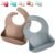 Silicone Baby Bibs – Soft Silicone Bib with Food Catcher and Waterproof Material – Adjustable Fit for Baby and Toddler (Mauvelous & Slate Gray)