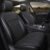 Black Panther 1 Pair Luxury Car Seat Covers Protectors, Universal Anti-Slip Driver Seat Cover with Partial Backrest Coverage (Middle Part Only), Diamond Pattern, Compatible with 95% Cars (Black)