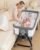 Baby Bassinet, Bassinet Bedside Sleeper with Wheels, Breathable Mesh Bedside Bassinet for Baby, Mosquito Net, Storage Basket, 6 Height Adjustable, Easy to Fold, Grey