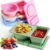 4 PCS snack containers,Reusable snack container with lids,Silicone snack pack containers,Double compartment snack containers,Snack containers for adults for kids