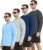 4 Pack Men’s UPF 50+ Rash Guard Swim Fishing Sun Shirts, Long Sleeve SPF UV Sun Protection Shirts for Men