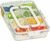 Dimber Snackle Box Container, Divided Serving Tray with Lid and Handle, Adding Cutlery Organizer, 8 Fruit Forks, 2 Spoons, Snackle Box for Sports Events, Candy, Fruits, Snacks,Salad Bar(1-Pack)
