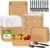 DI QIU REN 50-Pack 29oz Disposable Kraft Paper Bowls【with Lids and Forks】,Meal Prep Containers Disposable To go Food Containers Christmas Take Out Containers, Microwave Safe for Hot/Cold Food