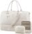LOVEVOOK Travel Duffle Bag for Women, Weekender Overnight Bag with Shoe Compartment, Carry on Bag with Toiletry Bag, Gym Duffel Bag with Wet Pocket, Hospital Bags for Labor and Delivery 3 Pcs Set