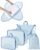 BAGSMART Garment Folder Packing Cubes for Travel, 4 Set Lightweight Travel Cubes for Wrinkle Free, Durable Suitcase Organizers Bag Set for Travel Essentials Sky Blue