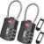 TSA Luggage Locks, [ Zinc Alloy Version][2 Pcs] Diyife TSA Approved Luggage Lock 3-Digit Re-settable Combination Lock, Code Lock for Travel Suitcase Luggage Bag Lockers (Black)