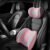 2025 Car Headrest & Lumbar Support Cushion, Car Lumbar Support Pillow and Neck Pillow Kit, Ergonomic Seat Headrest and Backseat for Neck Back Pain Relief(Pink)