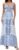 Women Floral Maxi Dress Spaghetti Straps V Neck Patchwork Flowy Boho Sundress Tiered Long Dresses