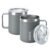BJPKPK 2 pcs Insulated Coffee Mug, 14oz Insulated Tumbler with Lid, Stainless Steel Coffee Cups with Splash Proof Lid-Gray